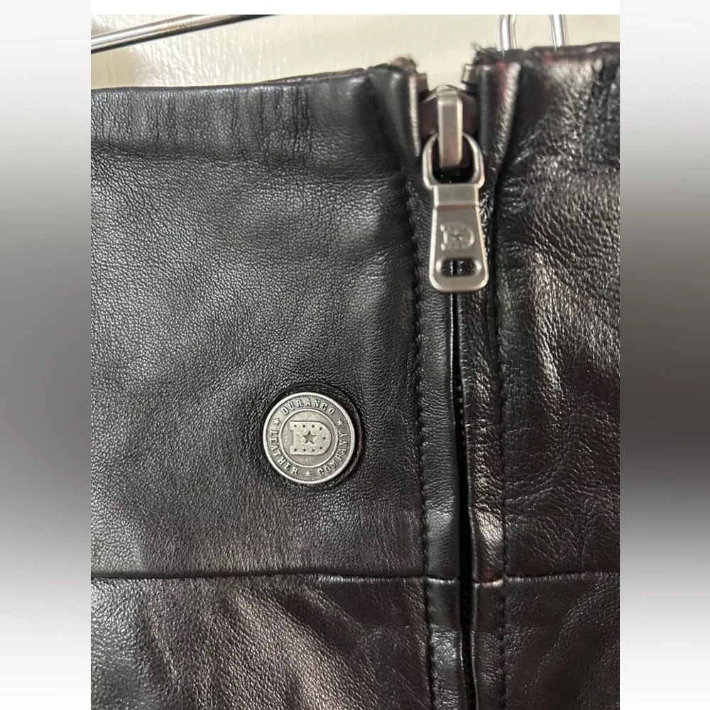 Durango Black Leather Tottie Skirt Lined Size XLarge Gothic Festival - Picture 4 of 5
